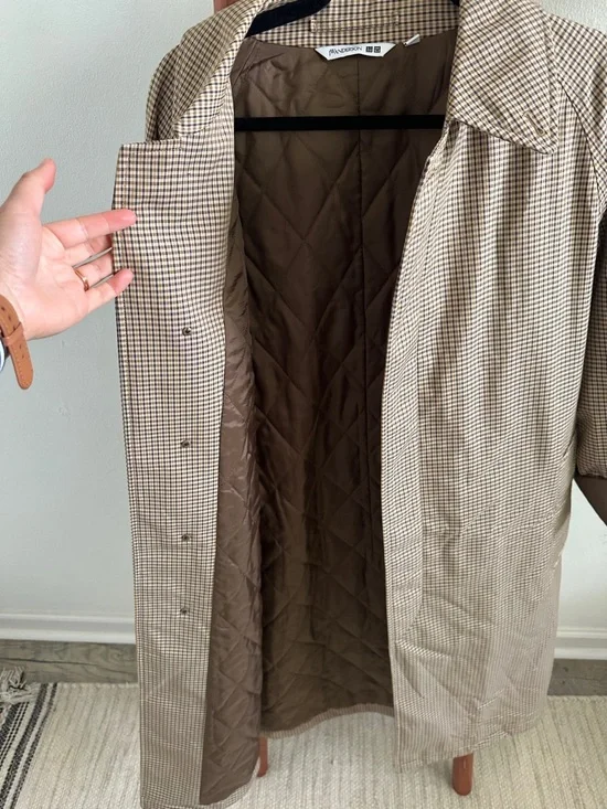 NWOT JW Anderson x Uniqlo plaid trench coat - Picture 12 of 12